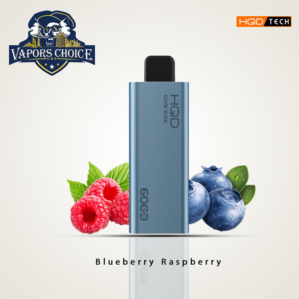 HQD CUVIE SLICK (50mg & 0mg) 6000 PUFFS - DISPOSABLE VAPE Blueberry Raspberry UAE Abu Dhabi & Al Sharjah